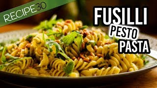 Fusilli Pesto Pasta with homemade pesto [upl. by Anastasie]