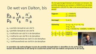 De wet van Dalton en de wet van Raoult bij binaire systemen [upl. by Garzon]