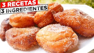 3 Postres Sin Horno Fáciles y Rápidos con 3 INGREDIENTES 🥯😍 [upl. by Decrem]