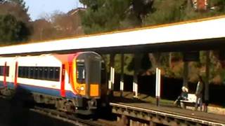 South West Trains Desiro class 444 passes Pokesdown for Boscombe [upl. by Aihtennek743]