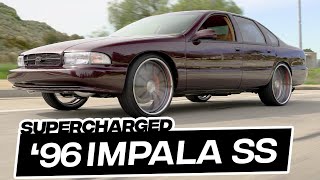 Supercharged ‘96 Impala SS on 24” Wheels  Donuts amp Burnouts [upl. by Mcmaster]