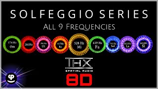 Deep Sleep Solfeggio Frequencies  8D Audio  Black Screen  Binaural Beats [upl. by Ynnhoj]