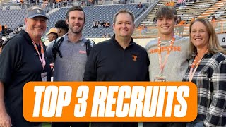 Tennessee footballs top 3 MOST important recruits for Volunteers 2024 class I Vols Recruiting [upl. by Aixela870]