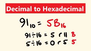 How to Convert Decimals to Hexadecimal [upl. by Island]