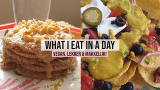 VEGAN WHAT I EAT IN A DAY 2  Met oa bananen havermout pannenkoekjes en loaded nachos [upl. by Leod]