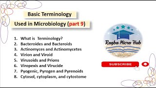 Basic terminology in microbiology part9 microbiologylecture raqbamicrohub [upl. by Seravart]