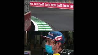 Fernando Alonso Reaction Max Verstappen Crash  Saudi Arabia GP 2021Q3 169 NotShortNotVertical [upl. by Elyac189]