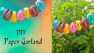 DIY Paper Garland  How To Make Paper Garland [upl. by Eelimaj]