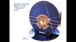 Sparton of Canada 154B Bluebird Blue Glass Mirror Radio [upl. by Hakim103]