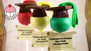 Make Easy Graduation Hat Cake Pops A Cupcake Addiction How To Tutorial [upl. by Thedrick235]