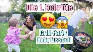 Lili LÄUFT 😭 Live Reaktion von Mama Babys 1 Schritte  GrillParty zu Hause  XXL Vlog Mamiseelen [upl. by Annissa749]