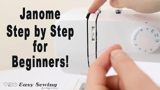 How to Thread a Janome Sewing Machine  Step by Step for Beginners [upl. by Lamrouex]