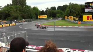 Jenson Button passes Vettel on last lap of Canadian Grand Prix [upl. by Walcoff279]