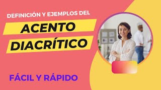 👨‍🏫✔QUÉ ES EL ACENTO DIACRÍTICO CON EJEMPLOS SENCILLOS [upl. by Nasah]