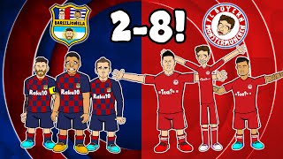 🤯28 Bayern Crush Barcelona🤯 Champions League Highlights Goals Bayern Munich 2020 MSN 123 [upl. by Ainola]