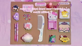 rating my sanrio fidget board asmr 🩷 ASMR  tutorial  sanriolve [upl. by Alokin632]