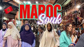 Le souk de Marrakech  marchez avec moi dans cette ambiance vibrante VOYAGE MAROC [upl. by Nagam]