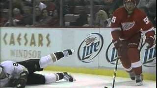 Niklas Kronwall cranks Teemu Selanne [upl. by Limber]