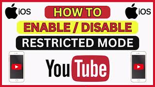 How To Enable Or Disable Restricted Mode On The YouTube App Using IOS device  iPhone  iPad  2024 [upl. by Laaspere934]