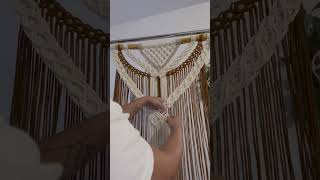 Macrame wall decoration work progress  short video [upl. by Lleval829]