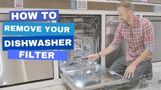 How To Remove Your KitchenAid Dishwasher Filter  KDPM604KPSS [upl. by Conners]