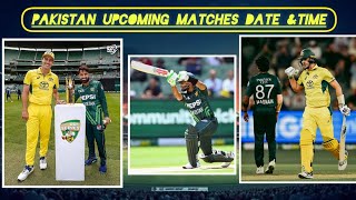 Pakistan upcoming Matches schedule date amp timing pakvsaus babarazam muhammadrizwan [upl. by Calia564]