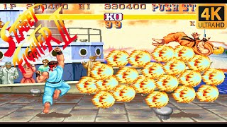 Street Fighter 2 Champion Edition Super Golden 1992  Ryu Arcade Playthrough  4K 60FPS [upl. by Wolfram563]