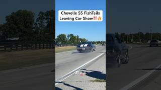 1972 Chevelle SS Fishtails Leaving Car Show [upl. by Barnet355]