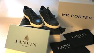 Lanvin Mens Sneakers Unboxing amp reveiw [upl. by Nairahcaz795]