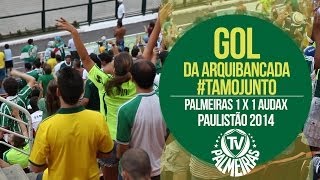 Gol da arquibancada Palmeiras 1 x 1 Audax  Paulistão 2014 [upl. by Navar]