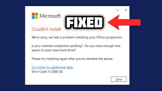 FIXED Microsoft Office installation error 02060 in Windows 1011 [upl. by Blalock]