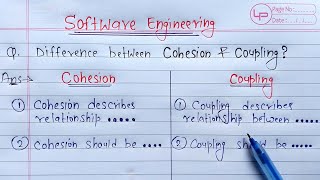 Difference Between Cohesion and Coupling  cohesion VS coupling [upl. by Oker]