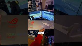 Rog bezel free kit vs 3 Samsung 27” curved monitors bezelfreekit shorts simracing assettocorsa [upl. by Eatnahs]