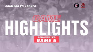 2024 SEMIFINALES BSN GAME 5 Criollos de Caguas vs Leones de Ponce Highlights 09082024 [upl. by Gerdeen]