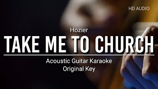 ♫ Hozier  Take Me To Church  acoustic guitar karaoke [upl. by Arabelle715]