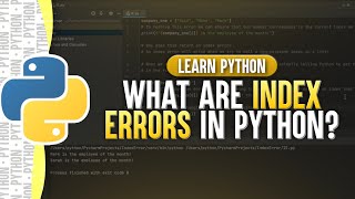 Index Errors In Python List Index Out Of Range [upl. by Sallad80]