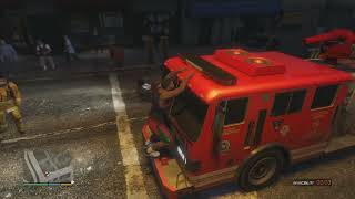 GTA V female vagos and Aztecas vs firefighter fight part 1 [upl. by Turro388]