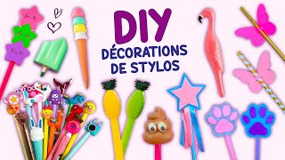 10 IDÉES DE DÉCORATION DE STYLOS  BRICOLAGE FACILE ET MIGNON POUR LÉCOLE [upl. by Atsirk]