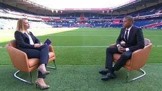 Première interview télé de Mbappé au PSG [upl. by Naillimixam]