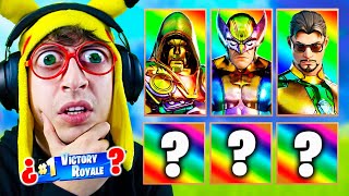 RANDOM RAINBOW BOSS SKIN CHALLENGE en Fortnite Battle Royale Reto Jefe Arcoiris aleatorio [upl. by Yromem]