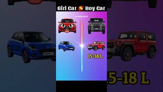 Girl cartoon vs Boy car ❓shorts facts mahindrathar [upl. by Anibur]