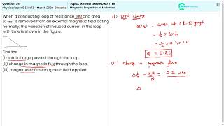 CBSE 2020 Q34 Paper 5 Set 1 Magnetic Properties of Materials in Magnetism and Matter Explained [upl. by Anifled60]