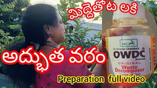 OWDC PREPATION ఇంట్లోనేఈజీగా HOW TO PREPARE మన గార్డెన్ కోసం OWDC ఈజీ గా prepare cheskovachu [upl. by Moyra]