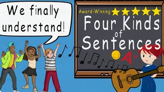 Four Kinds of Sentences Song  Award Winning Four Types of Sentences by Melissa [upl. by Etam]