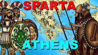 Athens vs Sparta Peloponnesian War explained in 6 minutes [upl. by Aleirbag542]