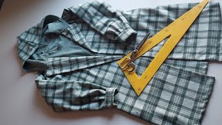 تفصيل والخياطة مونطو او معطف شتوي 2024 🍂 thick vest How to sew a thickand woolen vest for winter [upl. by Akinam242]