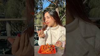 Tasty Chilli Potato 🌶️ and Starbucks 🤤😍 shorts trendingshorts food comedy meghachaube [upl. by Aneehsak]