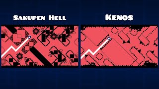 Sakupen Hell Layout vs Kenos Layout  Geometry Dash [upl. by Navis]