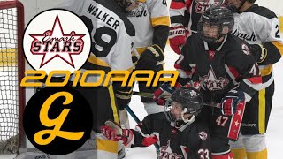 HIGHLIGHTS 2010AAA Jr Sabres Invitational  Goldrush vs Esmark Stars 10282023 [upl. by Lydnek]