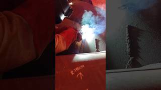 FCAW welding in structure tubeler shortvideo [upl. by Vladi477]